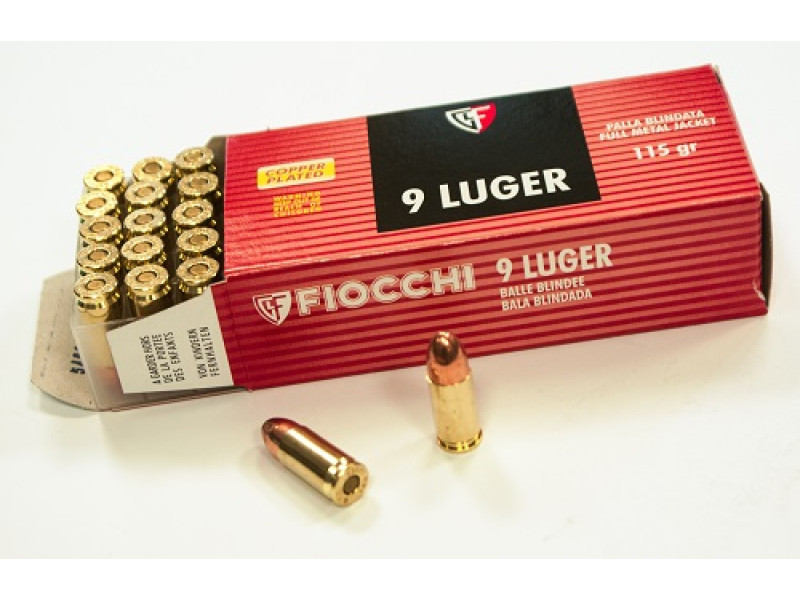 9mm Luger FIOCCHI FMJ 124gr/8g
